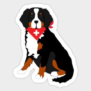 Bernese Mountain Dog Swiss Cross Sticker